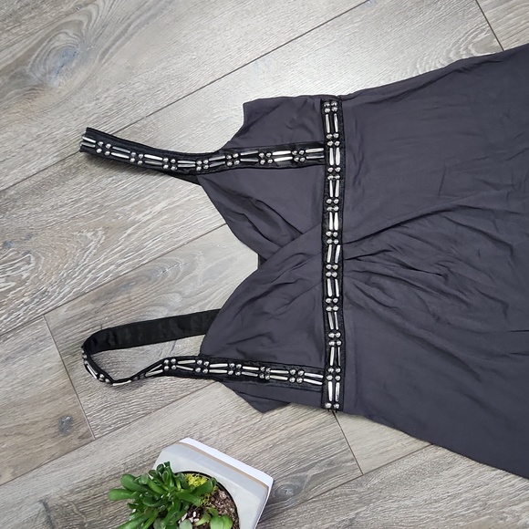 Bejeweled Grey Tank Size M - Picture 2 of 4